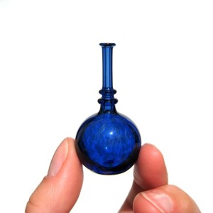 tiny blue vase